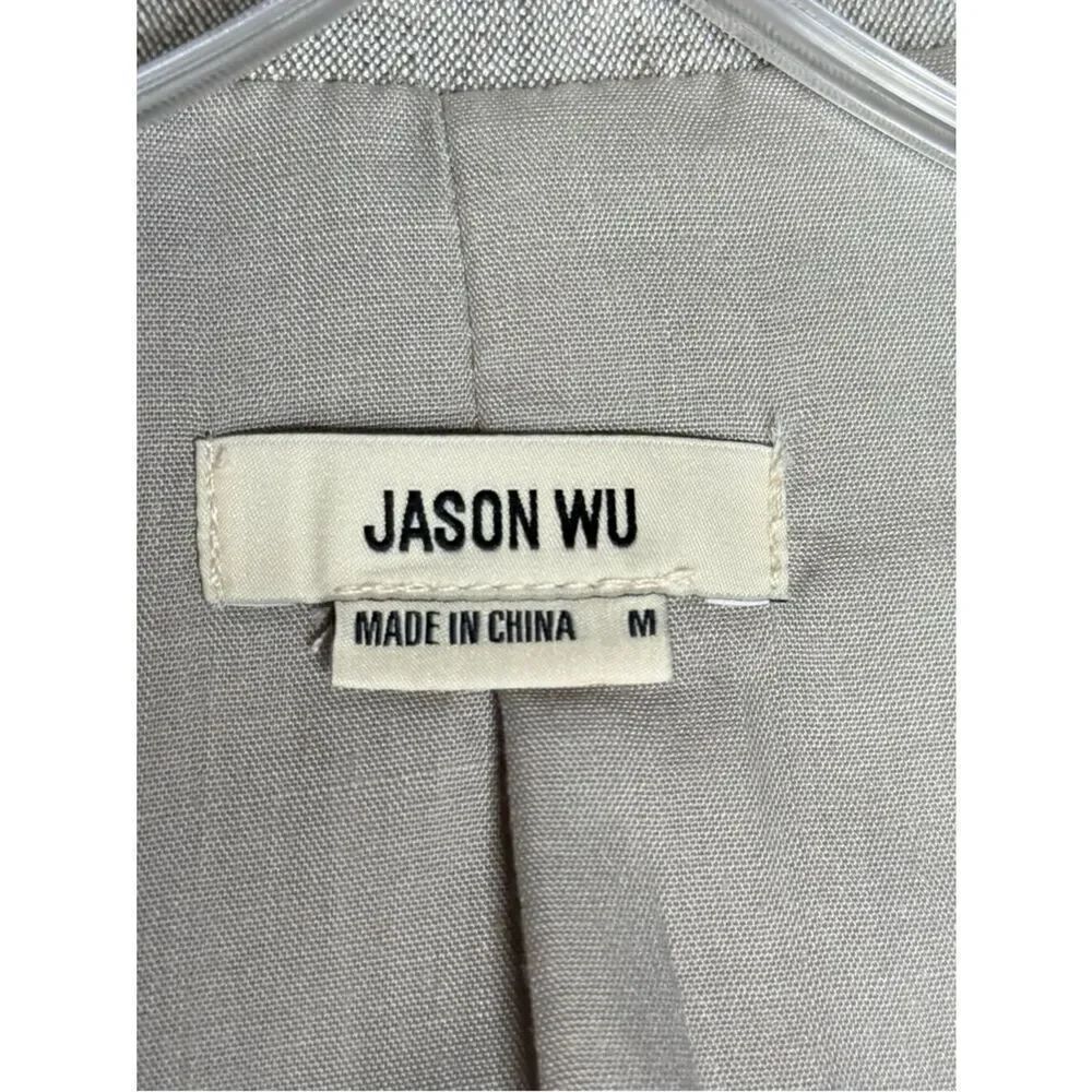 Jason Wu Elegant Heather Gray Blazer Dress Vest Med - Picture 8 of 11